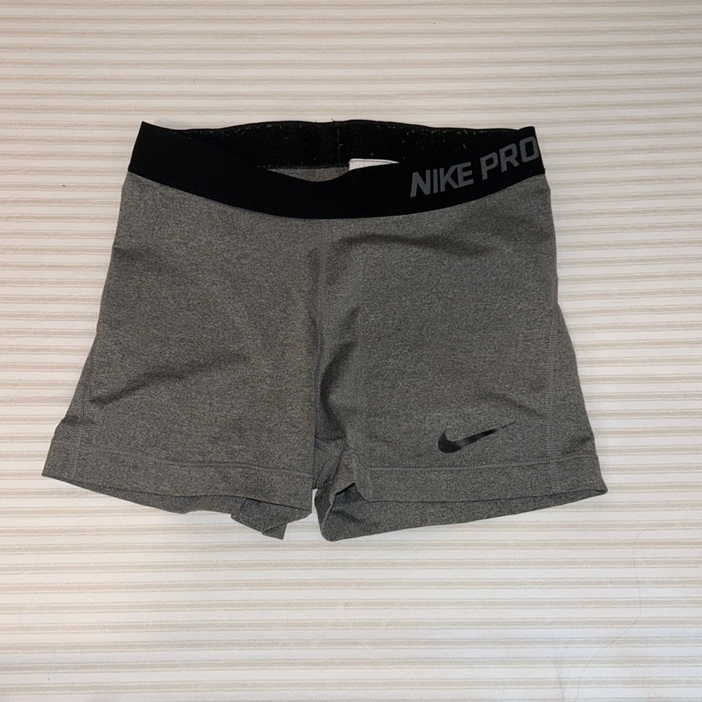 Nike Gray Dri-Fit Nike Pro Shorts size: Medium